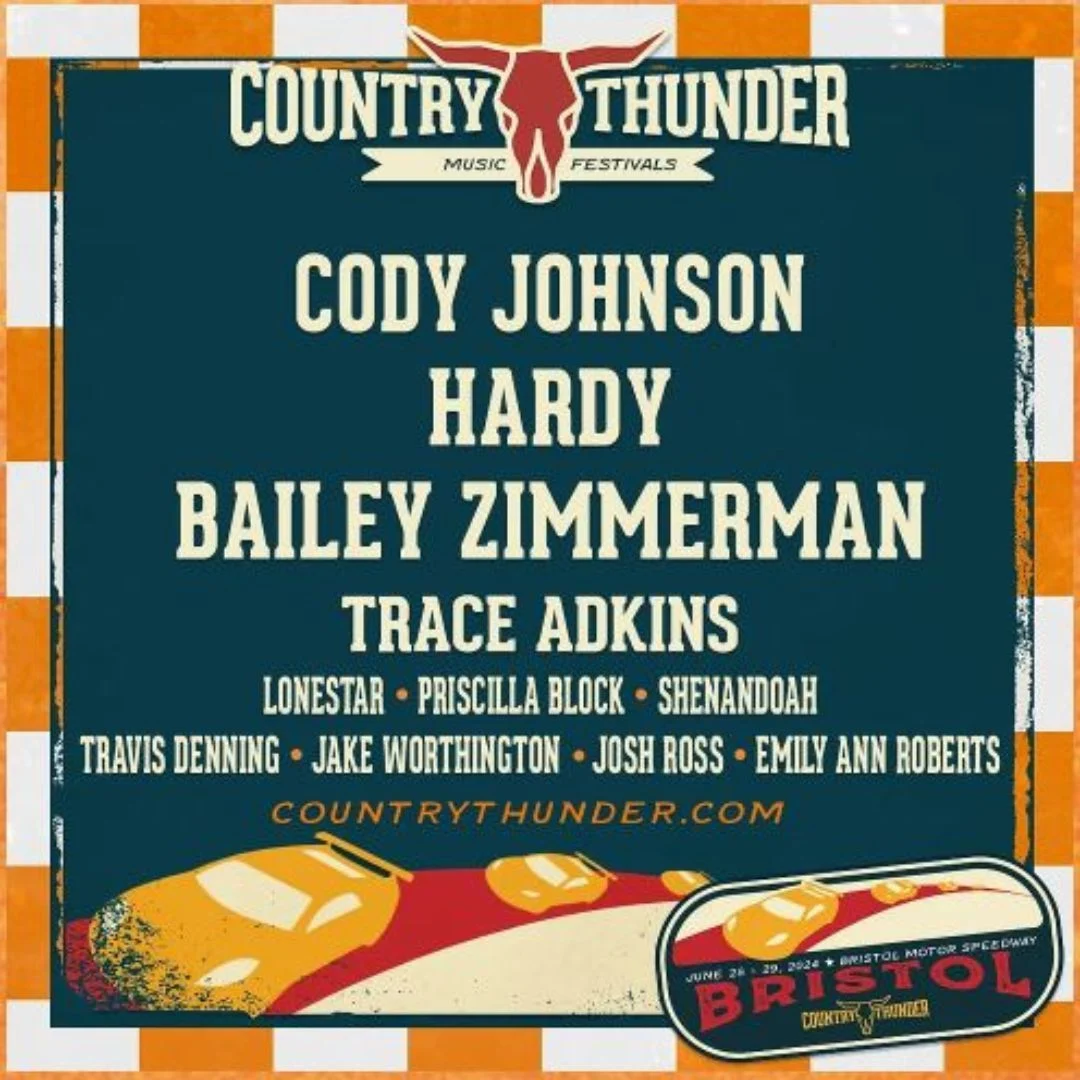 CODY JOHNSON, HARDY, BAILEY ZIMMERMAN HEADLINE 2024 COUNTRY THUNDER BRISTOL